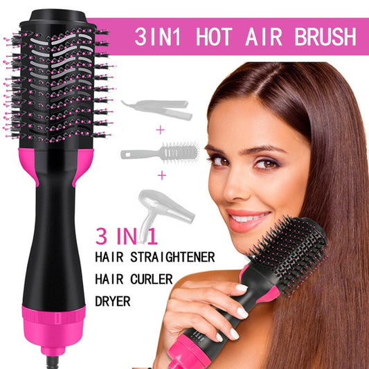 One Step Hot Air Brush | 3-in-1 | Dryer, Straightener & Volumizer for Effortless Styling