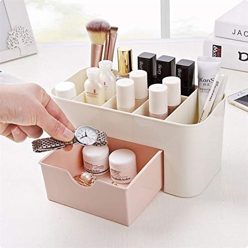 Plastic Makeup Organizer | Box With Drawer  Office Desk Organiser | Stationery Storage Box