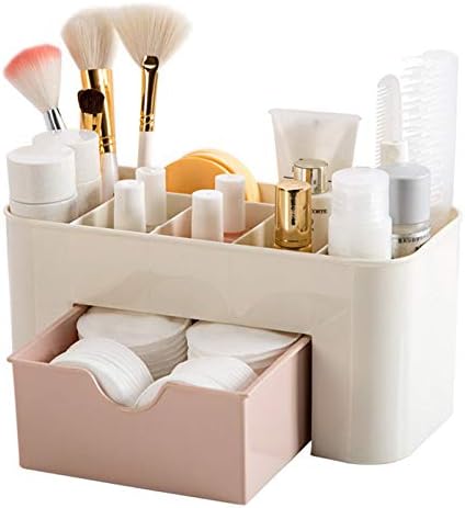 Plastic Makeup Organizer | Box With Drawer  Office Desk Organiser | Stationery Storage Box