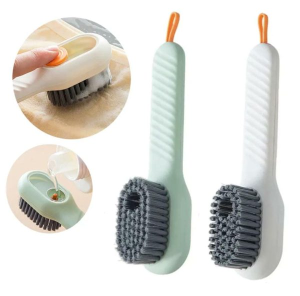 Shoe Brush with Liquid Dispensing - Multi-Purpose Cleaning Tool