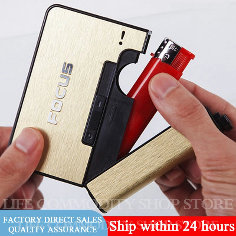 Focus Box Lighter Holder Case - Portable Smoking Accessory