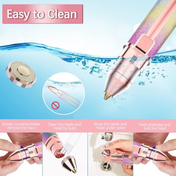 Flawless 2-in-1 Eyebrow Trimmer | Rechargeable Hair Remover with USB Charging Cable and Cleaning Brush