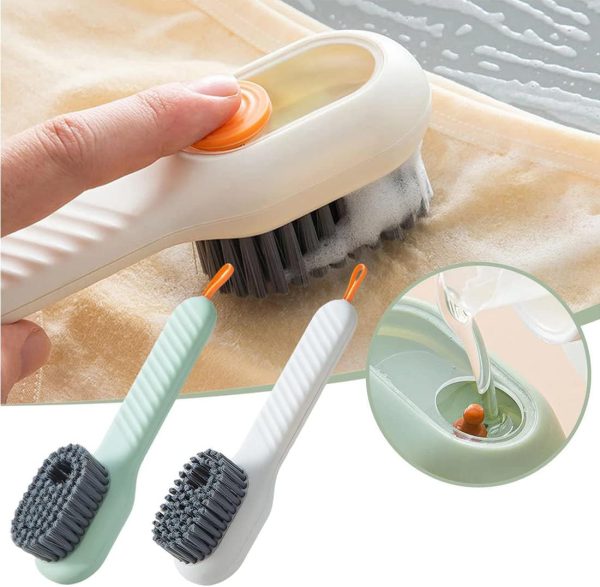 Shoe Brush with Liquid Dispensing - Multi-Purpose Cleaning Tool