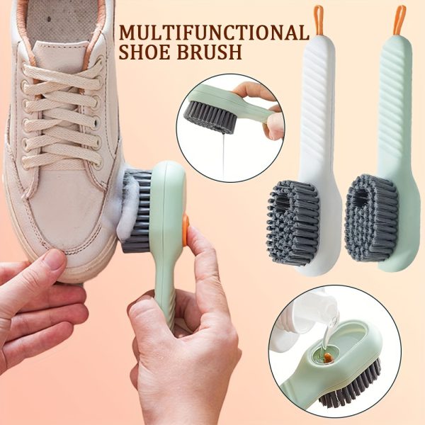 Shoe Brush with Liquid Dispensing - Multi-Purpose Cleaning Tool