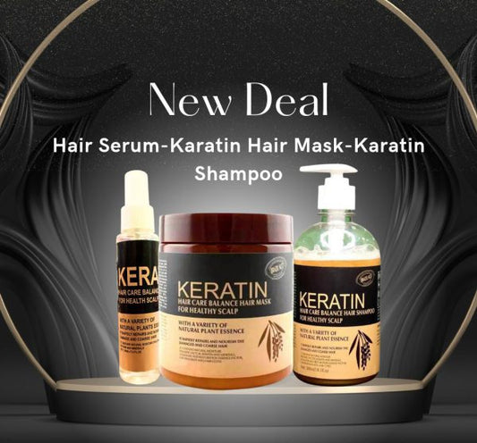 Pack Of 3 – Keratin Hair Mask| Keratin Shampoo| Keratin Hair Serum