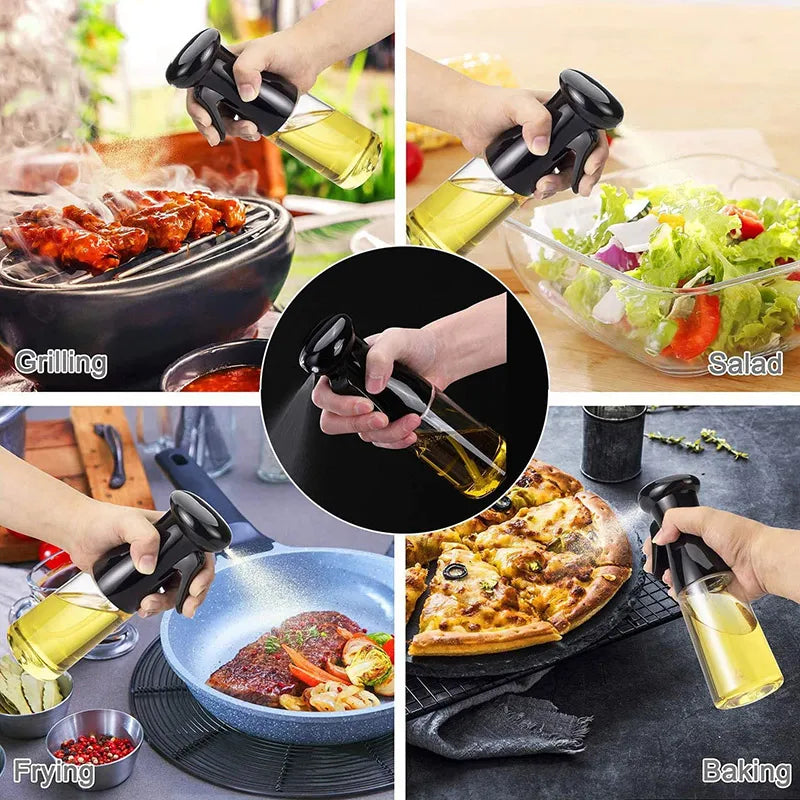 Plastic Glass Kitchen Cooking Spray Bottle | BBQ Olive Oil Sprayer & Vinegar Spray Bottle